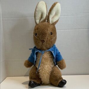 Vintage Eden Toys Peter Rabbit Beatrix Potter Plush 15 Inch Iconic Blue Jacket